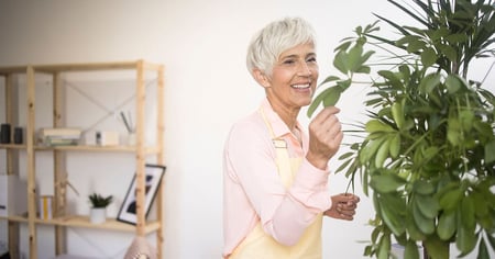 Photo of a senior female for the article Decorating Tips for Your Senior Living Retirement Home 